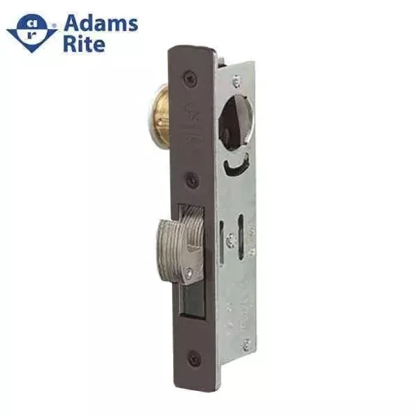 AdamsRite - MS1850A - Deadbolt 1-1/8 Backset - Hookbolt - Flat Faceplate - Dark Bronze Anodized