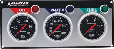 Allstar Performance - 3 Gauge Panel A/M OP/WT/FP Sport-Comp