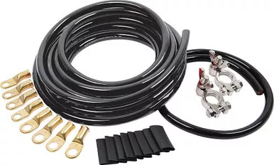 Allstar Performance - Battery Cable Kit 2 Ga. 1 Battery All Black
