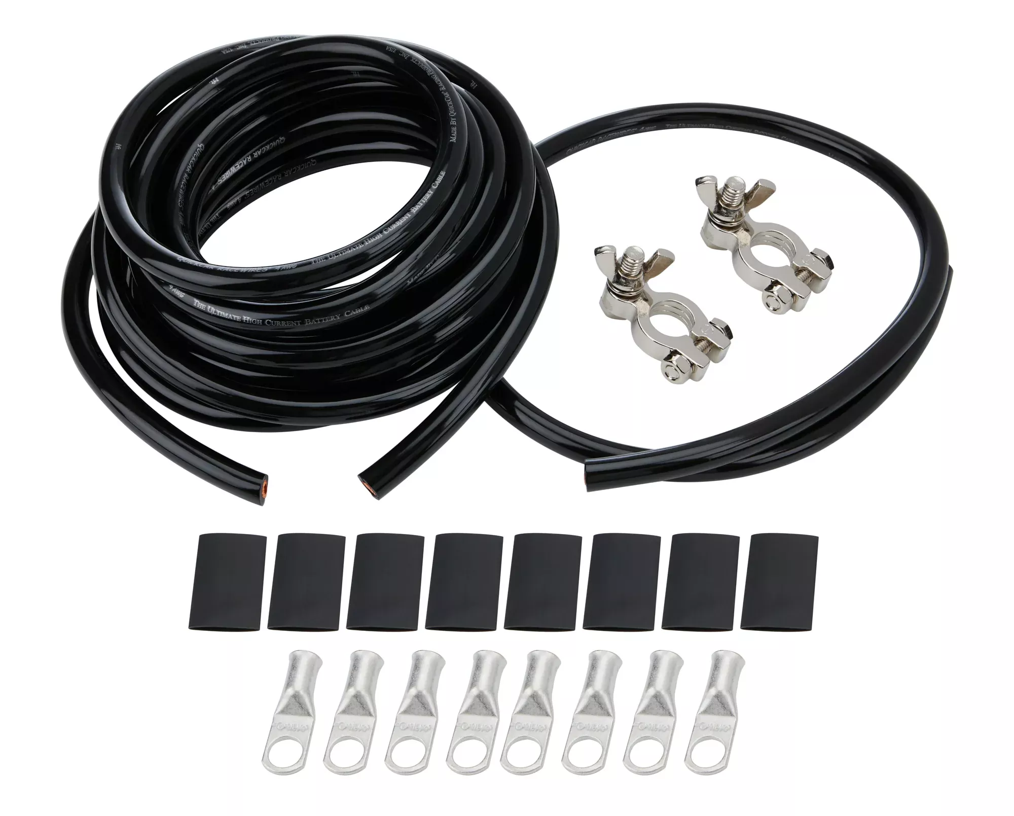 Allstar Performance - Battery Cable Kit 4 Ga. 1 Battery All Black