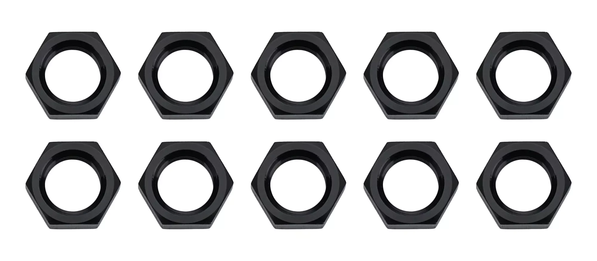 Allstar Performance - Bulkhead Nuts Black -3 Black 10pk