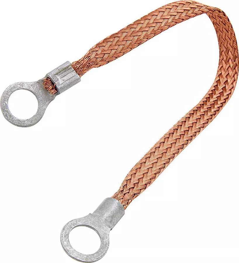 Allstar Performance - Copper Ground Strap 6in w/ 3/8in Ring Terminals