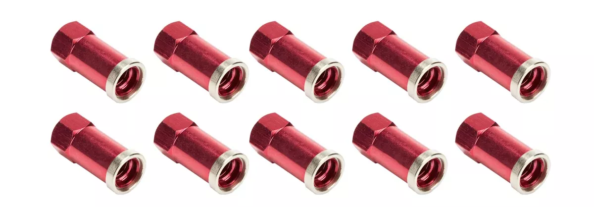 Allstar Performance - QC Cover Nuts Long Red 10pk