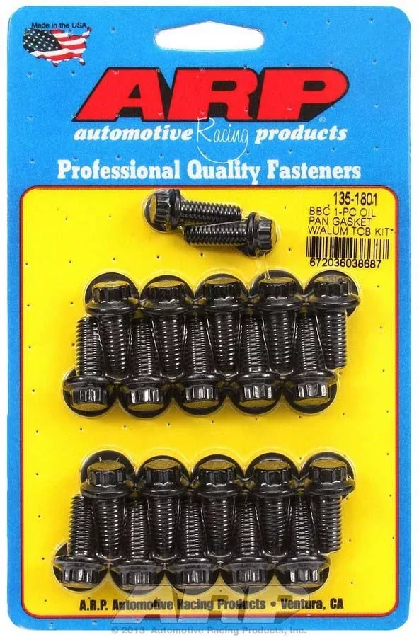 Auto Racing Products - BBC Oil Pan Bolt Kit - 12pt.