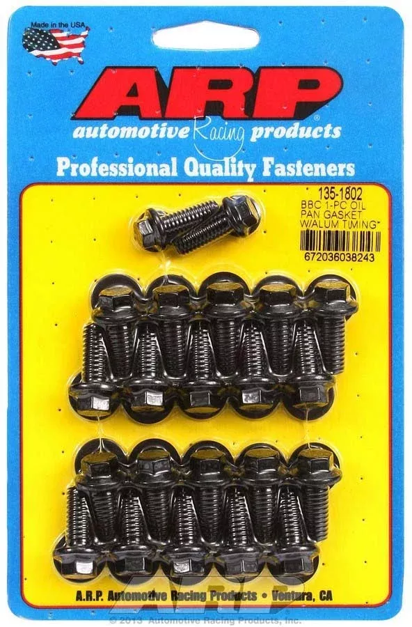 Auto Racing Products - BBC Oil Pan Bolt Kit - 6pt.