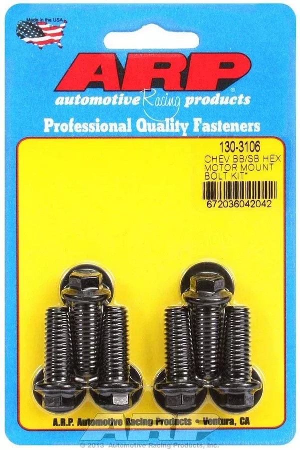 Auto Racing Products - Motor Mount Bolt Kit 6pt. Chevy
