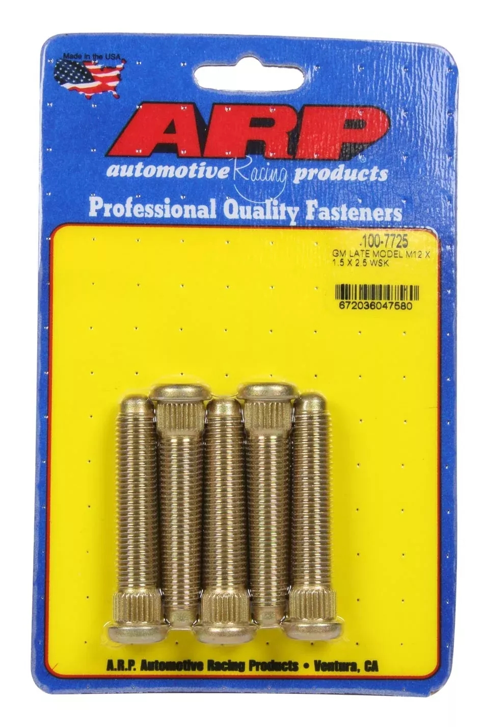 Auto Racing Products - Wheel Stud Kit 5pk GM L/M 12mm x 1.5 x 2.5