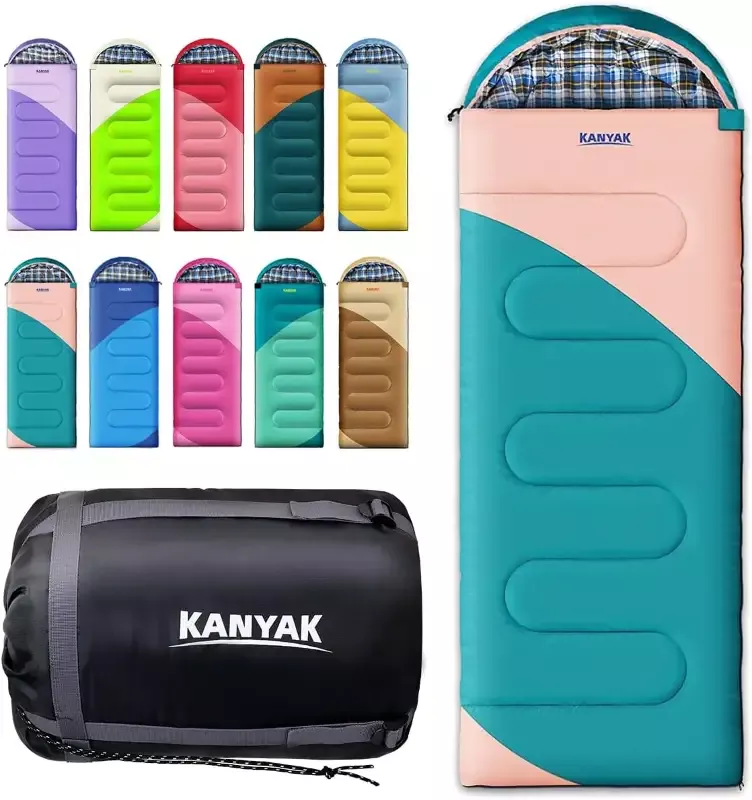 Camping 32 Sleeping Bags for Adults Kids Teens Cold Weather Warm Sleeping Bag Winter for 3-4 Season Camping Camping Gear Equipment Traveling and Outdoors