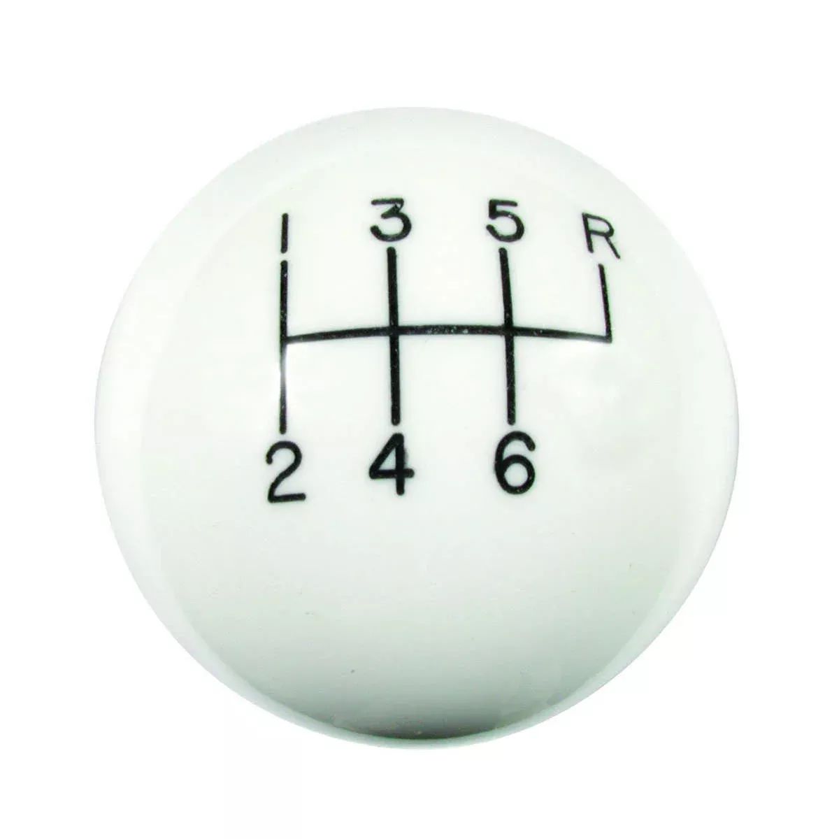 Classic 6-Speed Shift Knob White (3/8-16)