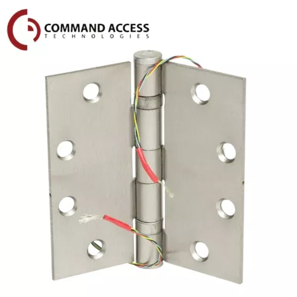 Command Access - Energy Transfer Hinge - 4-1/2" x 4" - 5 Knuckle Standard Weight - 4-Wire - 26 Gauge - Satin Chromium Plated Finish 652/ US26D