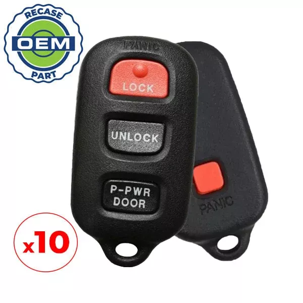 *Discontinued* 10 x 1999-2003 Toyota Sienna / 4-Button Keyless Entry Remote / PN:89742-08070 / GQ43VT14T (OEM Recase)