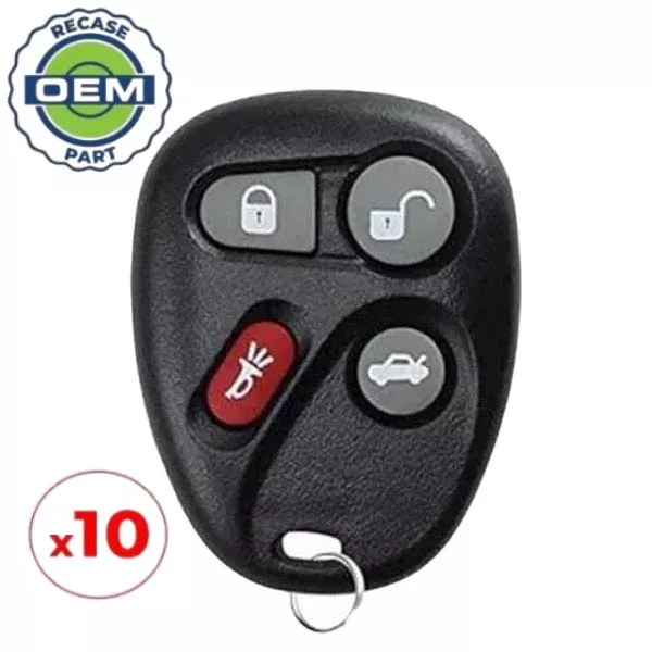 *Discontinued* 10 x 2000-2007 Chevrolet Cadillac / 4-Button Keyless Entry Remote / PN: 12223130 / L2C0005T(OEM Recase)