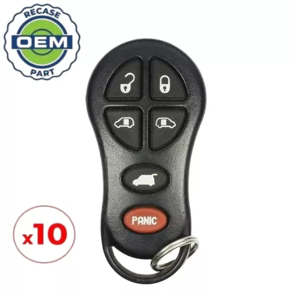 *Discontinued* 10 x 2001-2004 Dodge Chrysler / 6-Button Keyless Entry Remote / PN: 04686797AB / GQ43VT18T (OEM Recase)