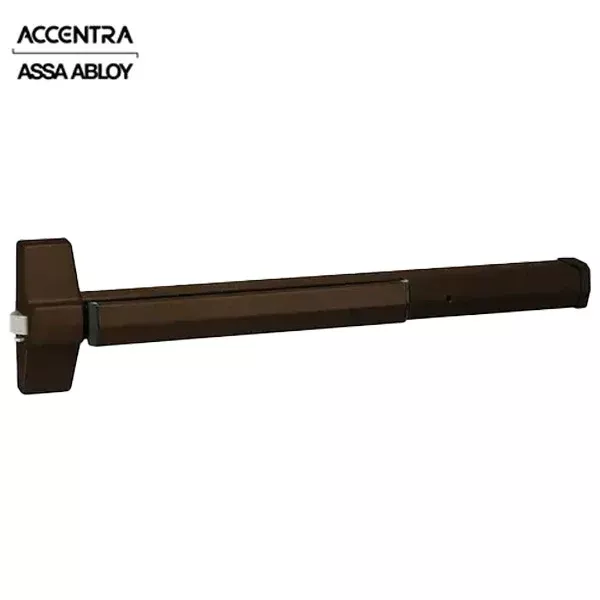 *Discontinued* Accentra (Formerly Yale) - 7100 - Rim Exit Panic Bar Device - 48” - Wide Stile Pushpad - Non-handed - 693 - Black Painted
