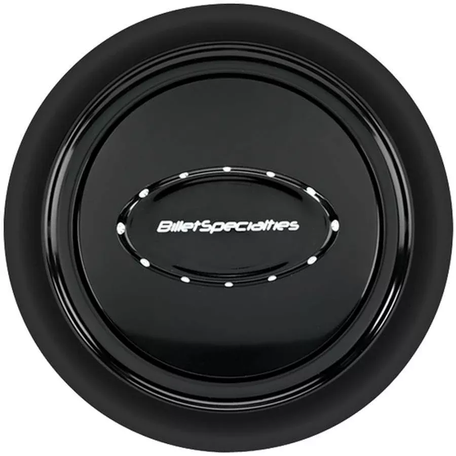 Horn Button Smooth Black Anodized