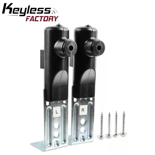 KeylessFactory - Garage Door Opener - Remote Safety Beam - Sensor Eyes Replacement with Gate Bracket Kit Assembly for Genie Overhead Door (STB-BL, GSTB-R)