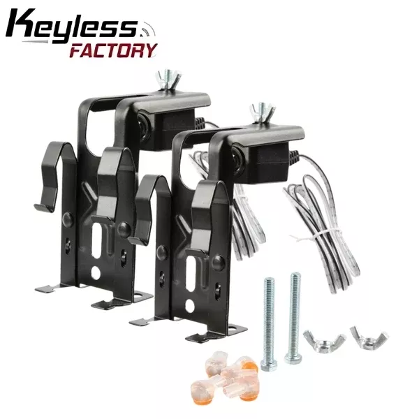 KeylessFactory - Garage Door Opener Remote - Safety Sensor Eyes Replacement Kit - Brackets for Chamberlain Liftmaster Sears Craftsman (820CB, 41A5034)