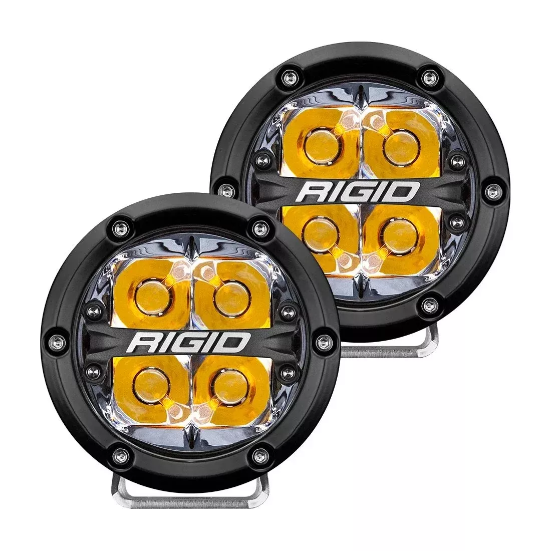 LED Light 360 Series 4in Amber Spot Beam Pair
