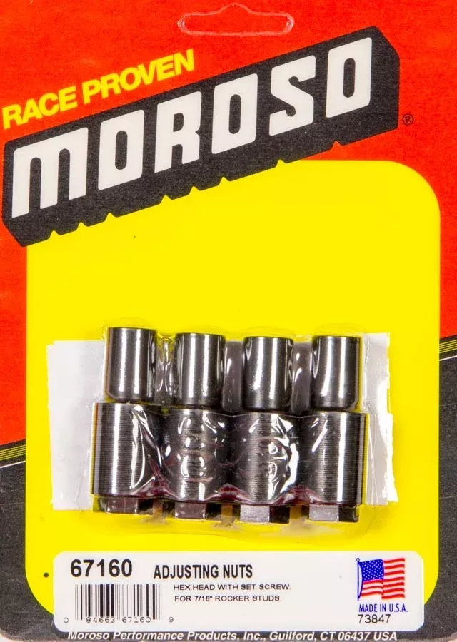 Moroso - 7/16in. Rckr Studs Adj. Nut (4 Pack)