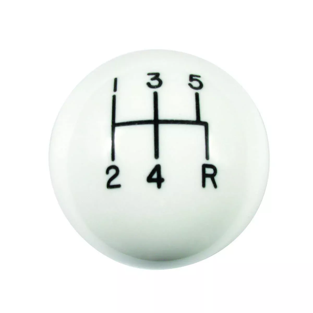 Mustang 5-Speed White Classic Shift Knob