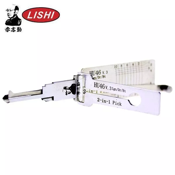 ORIGINAL LISHI - HU46 - Keyway GM / 2-in-1 Pick & Decoder / Flat 10 cut