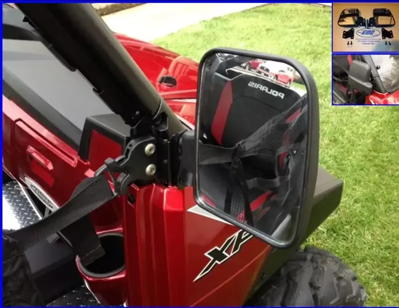POLARIS RANGER FOLDING MIRROR SET FOR THE PRO-FIT CAGE (NON-ROUND CAGE)