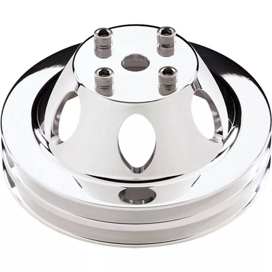 SBC/BBC 2 GRV WP Pulley For LWP Polished