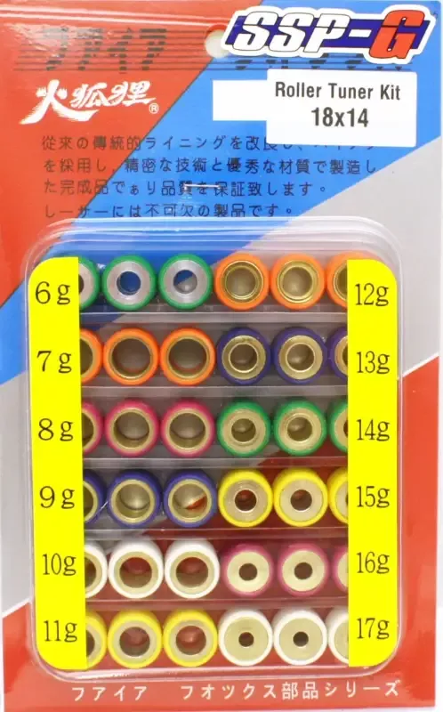SSP-G 18×14 GY6 Roller Weight Tuning Kit