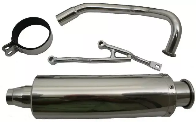 SSP-G QMB139 50cc, 4-stroke Performance Exhaust – Round