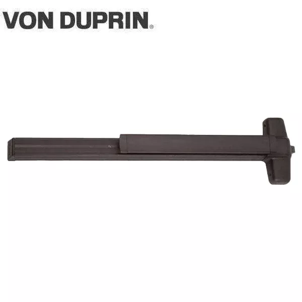 Von Duprin - QEL99EO-3-26D - Rim Exit Device - Quiet Electronic Latch Retraction - Exit Only - Less Trim - Dark Bronze Anodized - Compatible with Metal or Wood Doors
