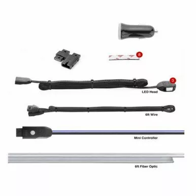 Xk Glow Xk-Fo-Sta 3Pc 6' Fiber Optic Roll App Controlled Led Accent Light Kit